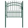 Žoga Vārti Ar Pīķiem Augšpusē, 100X100 Cm, Zaļš Tērauds Vidaxl