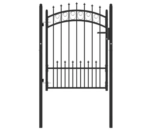 Žoga Vārti Ar Pīķiem Augšpusē, 100X125 Cm, Melns Tērauds Vidaxl