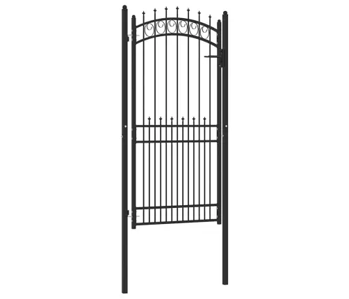 Žoga Vārti Ar Slēdzeni Melna 100 X 200 Cm Pulverkrāsots Tērauds Vidaxl