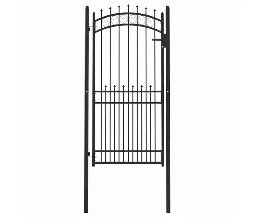 Žoga Vārti Ar Slēdzeni Melna 100 X 200 Cm Pulverkrāsots Tērauds Vidaxl