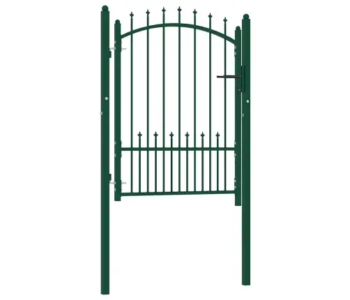 Žoga Vārti Ar Pīķiem Augšpusē, 100X125 Cm, Zaļš Tērauds Vidaxl