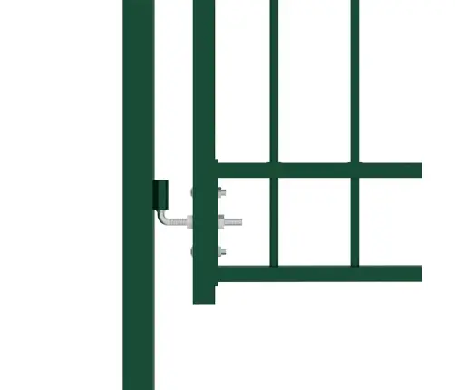 Žoga Vārti Ar Pīķiem Augšpusē, 100X125 Cm, Zaļš Tērauds Vidaxl