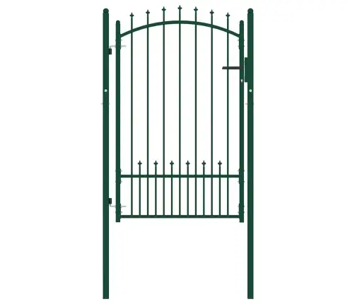 Žoga Vārti Ar Pīķiem Augšpusē, 100X150 Cm, Zaļš Tērauds Vidaxl