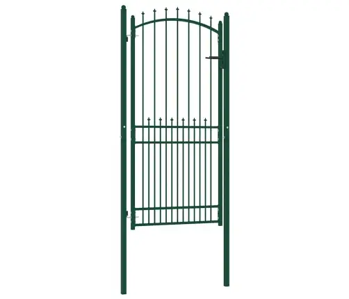 Žoga Vārti Ar Pīķiem Augšpusē, 100X200 Cm, Zaļš Tērauds Vidaxl