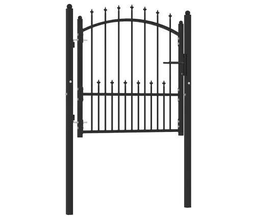 Žoga Vārti Ar Pīķiem Augšpusē, 100X100 Cm, Melns Tērauds Vidaxl