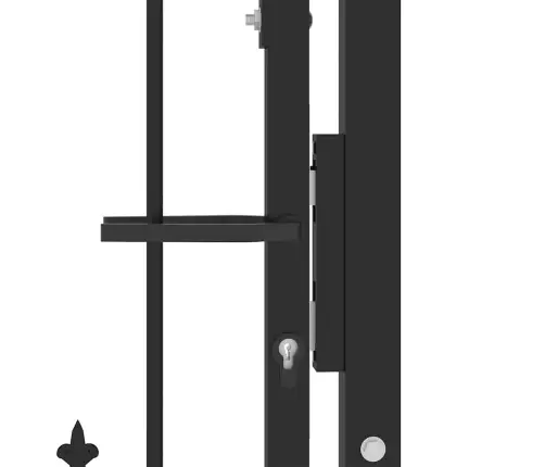 Žoga Vārti Ar Pīķiem Augšpusē, 100X100 Cm, Melns Tērauds Vidaxl