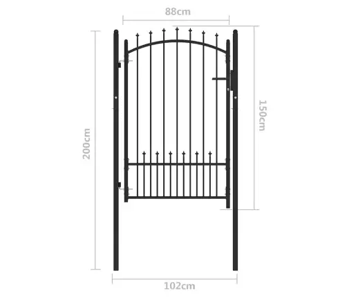Žoga Vārti Ar Slēdzeni Melna 100 X 150 Cm Pulverkrāsots Tērauds Vidaxl