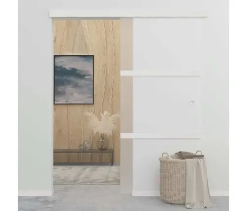 Bīdāmās Durvis, Esg Stikls, Alumīnijs, 90X212 Cm, Sudraba Krāsā Vidaxl