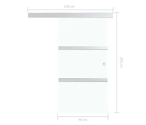 Lükanduks, Pehmed Piirajad, Esg-Klaas Ja Alumiinium 90 X 205 Cm