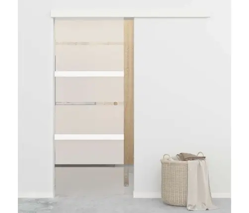 Bīdāmās Durvis, Esg Stikls, Alumīnijs, 76X212 Cm, Sudraba Krāsā Vidaxl