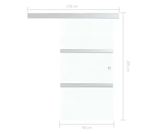Lükanduks, Pehmed Piirajad, Esg-Klaas Ja Alumiinium 90 X 205 Cm