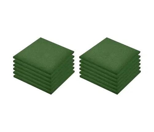 Drošības Flīzes, 12 Gab., Zaļas, 50X50X3 Cm, Gumija Vidaxl