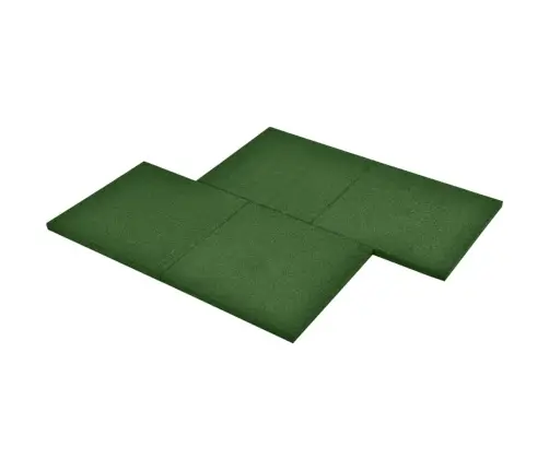 Drošības Flīzes, 12 Gab., Zaļas, 50X50X3 Cm, Gumija Vidaxl