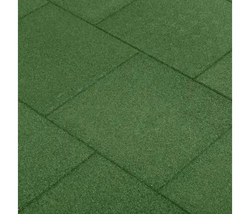 Drošības Flīzes, 24 Gab., Zaļas, 50X50X3 Cm, Gumija Vidaxl