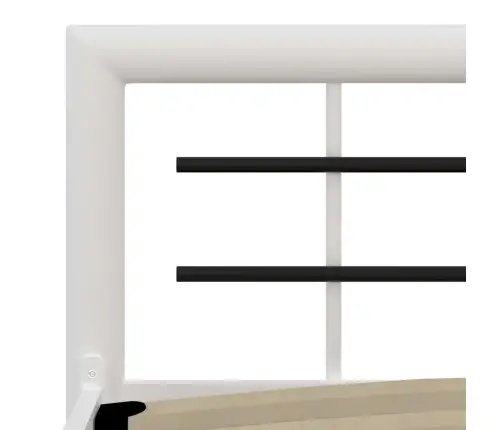 Voodiraam Valge Ja Must, Metallist, 90 X 200 Cm