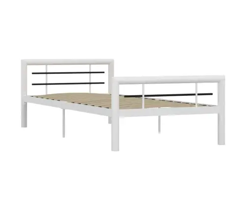 Voodiraam, Valge Ja Must, Metall, 100 X 200 Cm