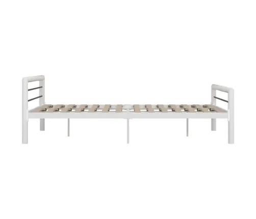 Gultas Rāmis, Balts Ar Melnu, Metāls, 180X200 Cm Vidaxl