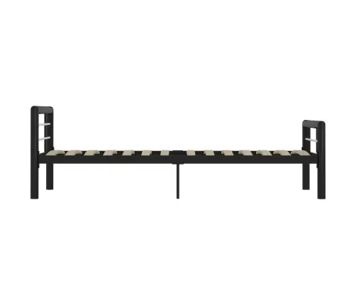 Gultas Rāmis, Melns Ar Baltu, Metāls, 90X200 Cm Vidaxl