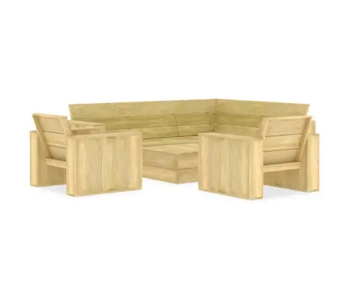 Sodo Poilsio Komplektas, 4 Dalių, Impregnuota Pušies Mediena