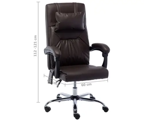 Biroja Masāžas Krēsls, Brūna Mākslīgā Āda Vidaxl