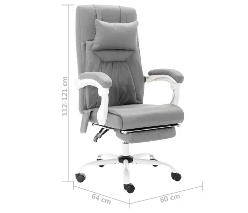 Biroja Masāžas Krēsls, Pelēks Audums Vidaxl