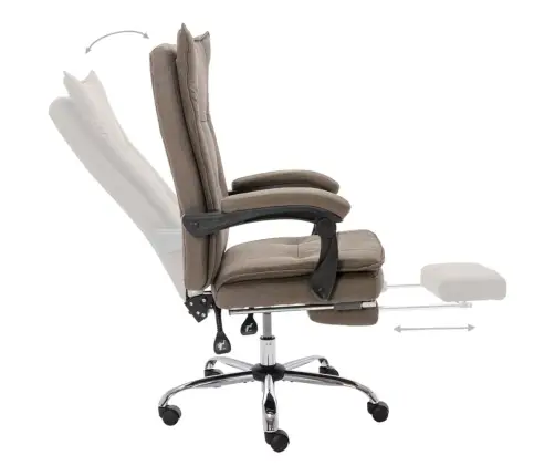 Biuro Kėdė, Taupe Spalvos, Audinys