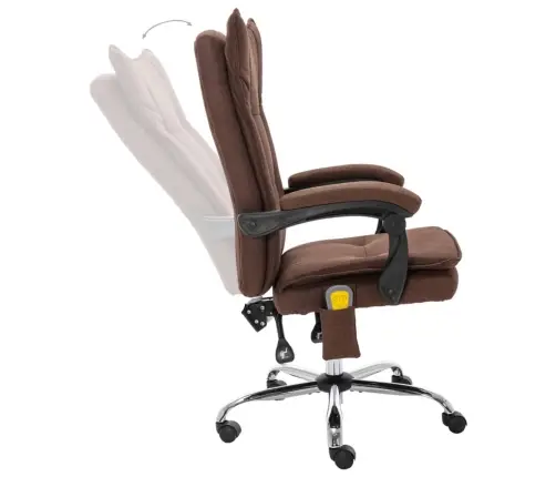 Biroja Masāžas Krēsls, Brūns Audums Vidaxl