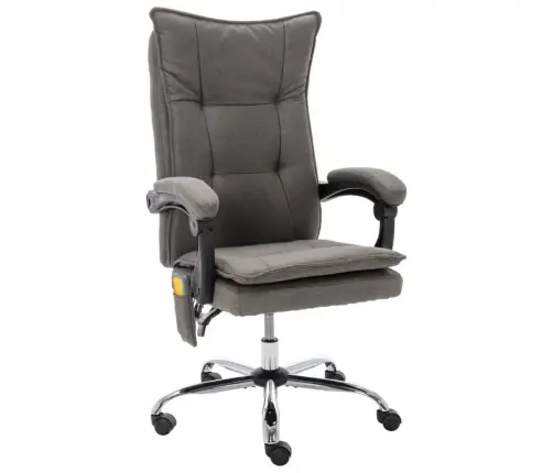 Biroja Masāžas Krēsls, Pelēks Audums Vidaxl