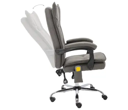 Biroja Masāžas Krēsls, Pelēks Audums Vidaxl
