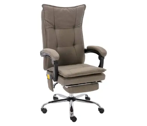 Biroja Masāžas Krēsls, Pelēkbrūns Audums Vidaxl