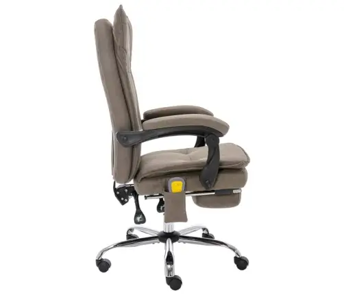Biroja Masāžas Krēsls, Pelēkbrūns Audums Vidaxl