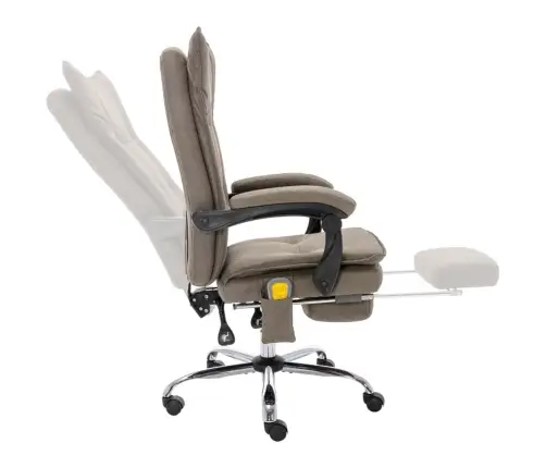 Biroja Masāžas Krēsls, Pelēkbrūns Audums Vidaxl
