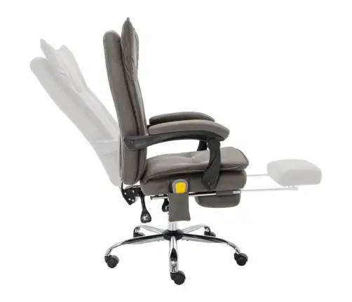 Biroja Masāžas Krēsls, Pelēks Audums Vidaxl