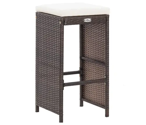 7-Daļīgs Dārza Bāra Mēbeļu Komplekts, Matrači, Pe Rotangpalma Vidaxl