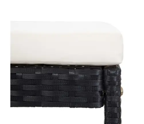 5-Osaline Aiamööblikomplekt, Polürotang Ja Klaas, Must