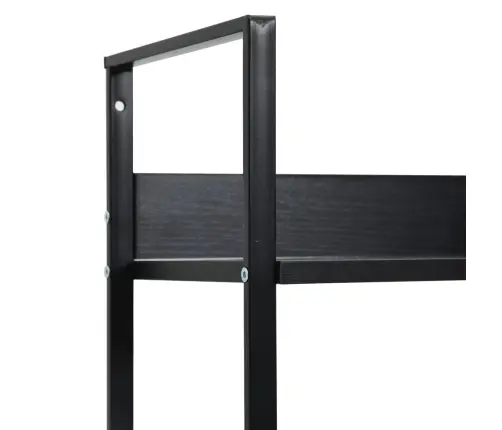 3-Korruseline Raamaturiiul Must 60X27,6X90,5 cm Tehispuit