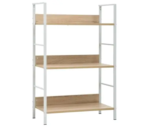 3-Līmeņu Grāmatplaukts, Ozolkoka Krāsā, 60X27,6X90,5 Cm, Koks Vidaxl