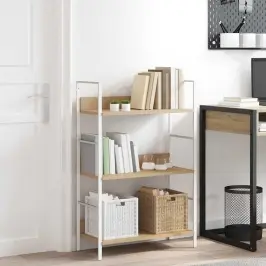 3-Līmeņu Grāmatplaukts, Ozolkoka Krāsā, 60X27,6X90,5 Cm, Koks Vidaxl