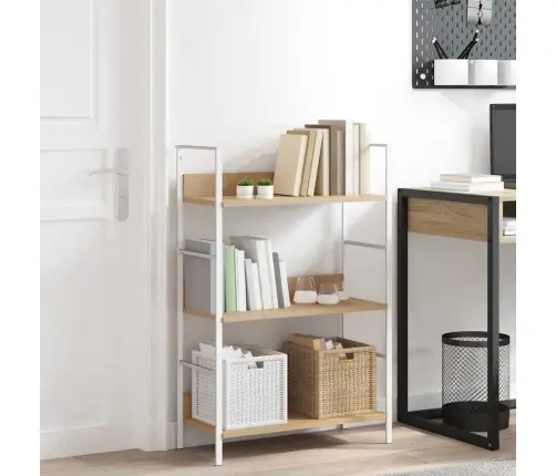 3-Līmeņu Grāmatplaukts, Ozolkoka Krāsā, 60X27,6X90,5 Cm, Koks Vidaxl