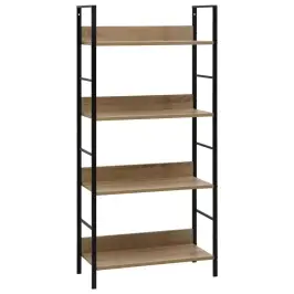 4-Līmeņu Grāmatplaukts, Ozolkoka Krāsa, 60X27,6X124,5 Cm, Koks Vidaxl