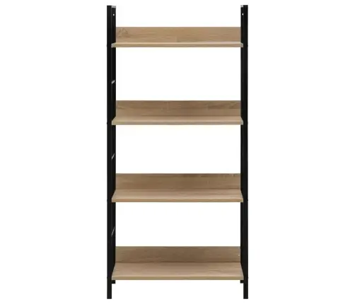 4-Līmeņu Grāmatplaukts, Ozolkoka Krāsa, 60X27,6X124,5 Cm, Koks Vidaxl