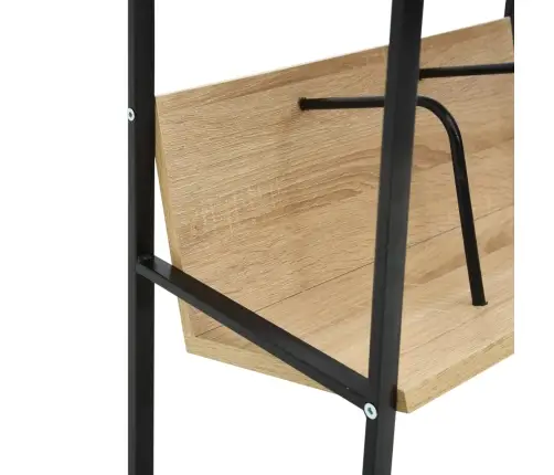 2-Korruseline Raamaturiiul Must/Tammevärvi 52X28X59Cm Tehispuit