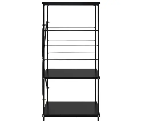 Virtuves Plaukts, Melns, 60X39,6X79,5 Cm, Inženierijas Koks Vidaxl