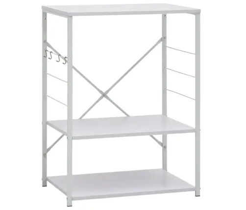Virtuves Plaukts, Balts, 60X39,6X79,5 Cm, Inženierijas Koks Vidaxl