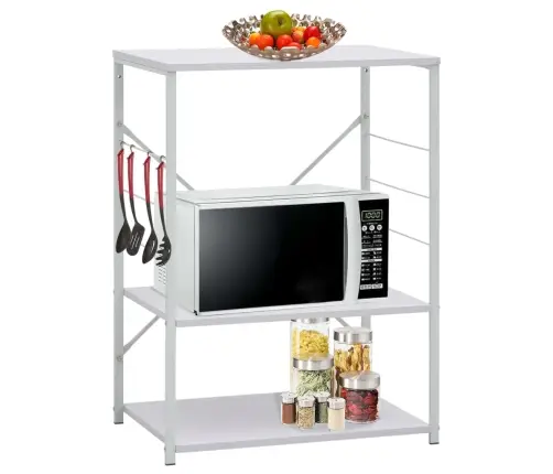 Virtuves Plaukts, Balts, 60X39,6X79,5 Cm, Inženierijas Koks Vidaxl