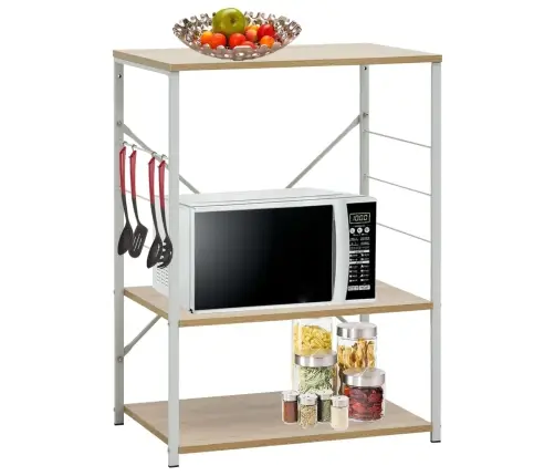 Spintelė Mikrobangų Krosnelei, Ąžuolo, 60X39,6X79,5cm Mediena