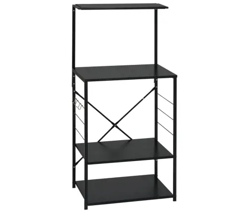 Spintelė Mikrobangų Krosnelei, Juoda, 60X39,6X123cm Mediena