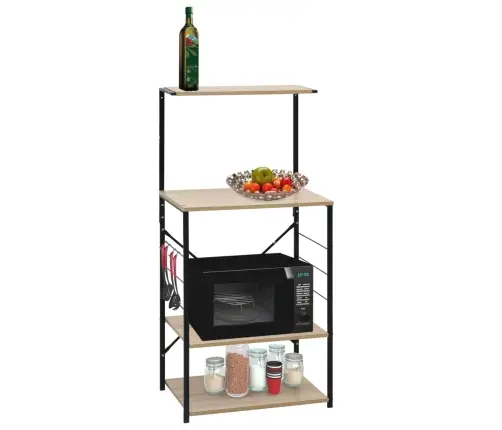 Mikrolaineahju Kapp, Must, Tamm 60X39,6X123 cm Tehispuit