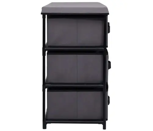 Uzglabāšanas Plaukts, 6 Atvilktnes, 55X29X55Cm, Pelēks, Tērauds Vidaxl