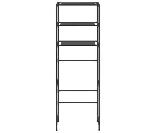 Plaukts Tualetes Podam, 3 Plaukti, Melns, 53X28X169 Cm Vidaxl